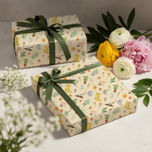 Elegant Blooming Floral Botanical Garden Girly Wrapping Paper