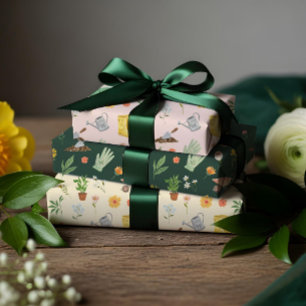 Elegant Blooming Floral Botanical Garden Girly Wrapping Paper Sheets