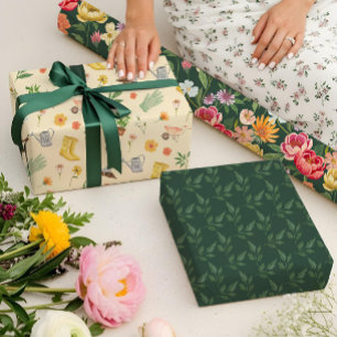 Elegant Blooming Floral Botanical Garden Girly Wrapping Paper Sheets