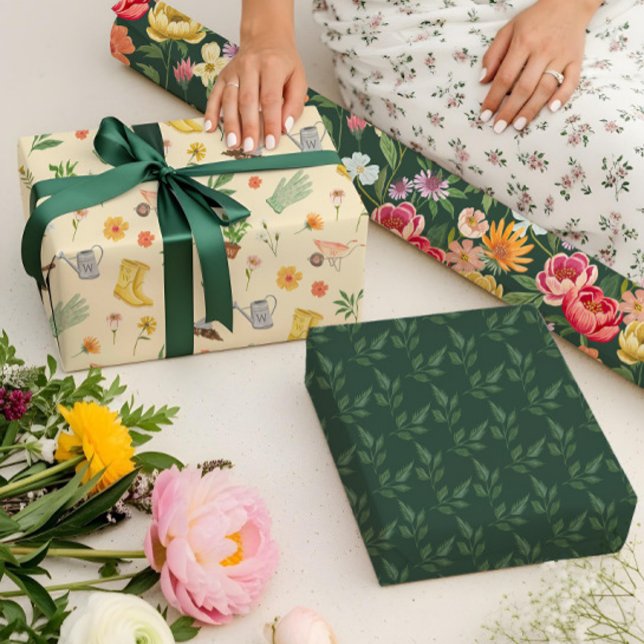 Elegant Blooming Floral Botanical Garden Girly Wrapping Paper Sheets (Celebrate life’s special moments with our beautifully curated Wrapping Paper Sheet Set, featuring th)