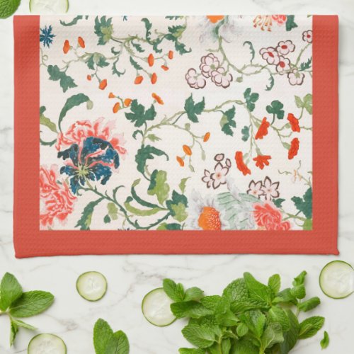 Elegant Blooming Floral Kitchen Towel