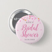 Elegant Blossom Bridal Shower Button | Zazzle