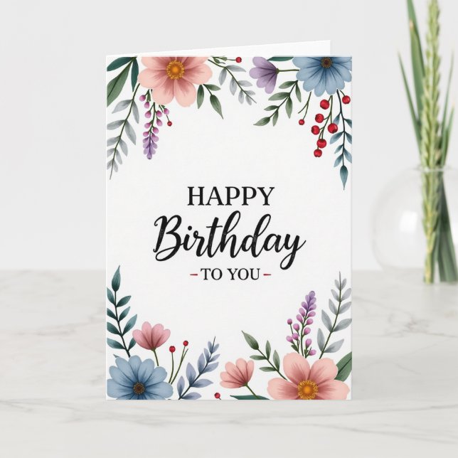 Elegant Blossom Card (Front)