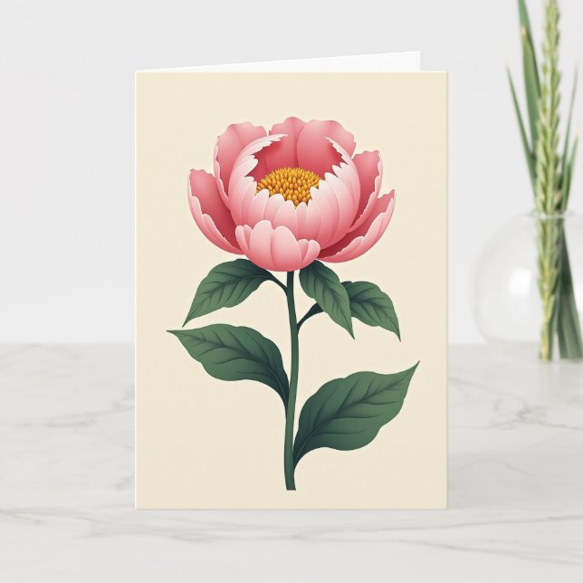Elegant Blossom Greeting Card (Front)