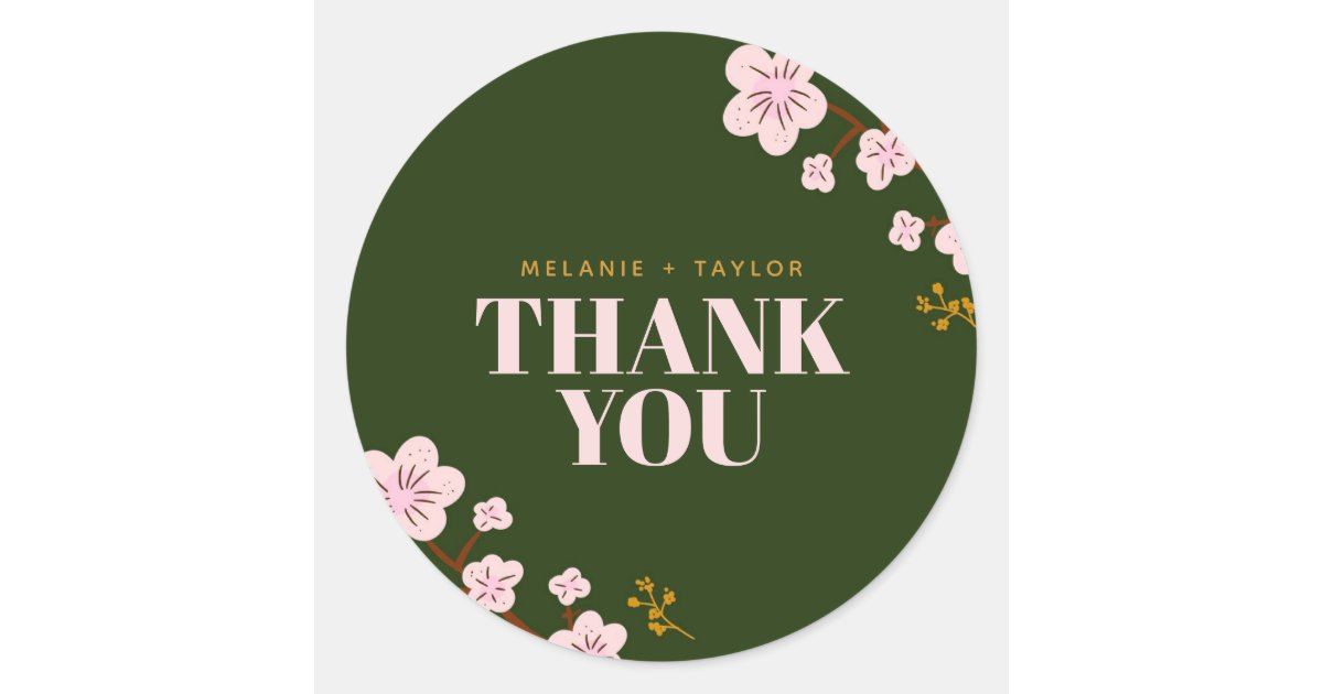 Elegant Blossom Patch Classic Round Sticker | Zazzle
