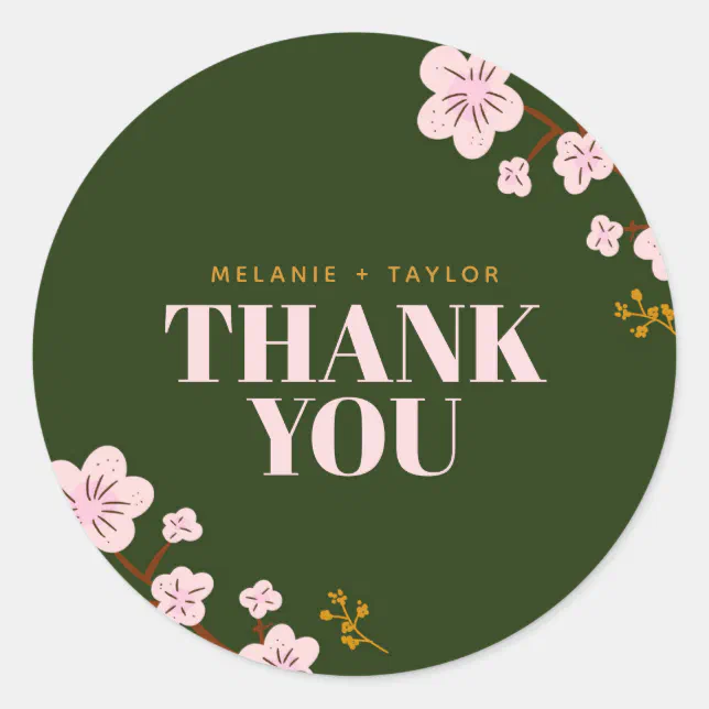 Elegant Blossom Patch Classic Round Sticker | Zazzle