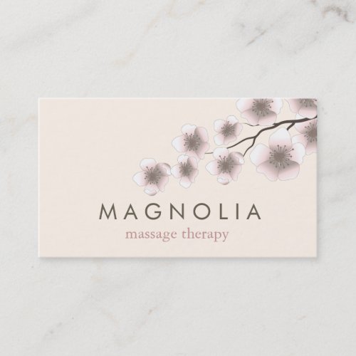 Elegant Blossom Pink Chic Zen Business Card