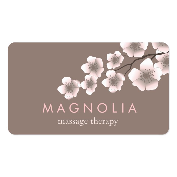 Elegant Blossom Pink Chic Zen Business Card