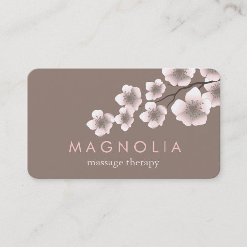 Elegant Blossom Pink Chic Zen Business Card