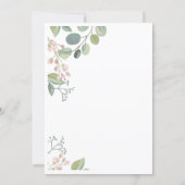 Elegant Blossom Watercolor Baby Shower by Mail Invitation (Back)