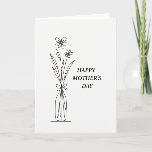 Elegant Blossoms Mothers Day Card (Front)
