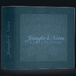 Elegant Blue 2 Floral Design Suede Leather Look Binder<br><div class="desc">Elegant dark blue vintage floral design,  green tones suede leather look. This is an image of leather,  not actual or fake leather. Other color combinations are available; any colors can be requested by contacting me on Zazzle. Available on many products.</div>