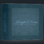 Elegant Blue 2 Floral Design Suede Leather Look Binder<br><div class="desc">Elegant dark blue vintage floral design,  green tones suede leather look. This is an image of leather,  not actual or fake leather. Other color combinations are available; any colors can be requested by contacting me on Zazzle. Available on many products.</div>