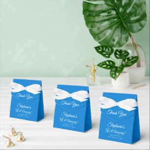 Elegant Blue 80 and Amazing Birthday Party Favor Boxes
