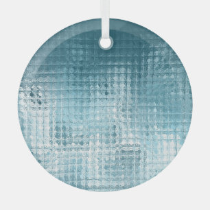 Elegant Blue Abstract: Beautiful Background Glass Ornament