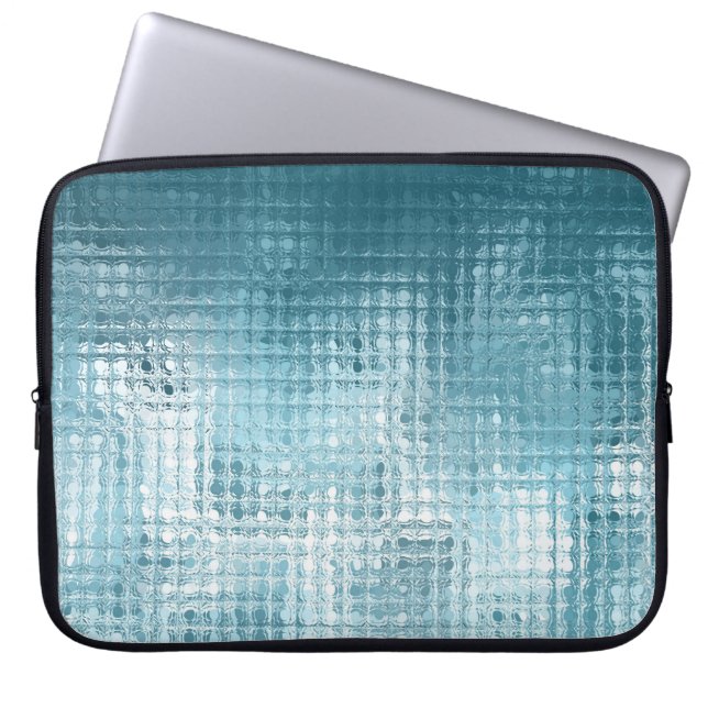 Elegant Blue Abstract: Beautiful Background Laptop Sleeve (Front)