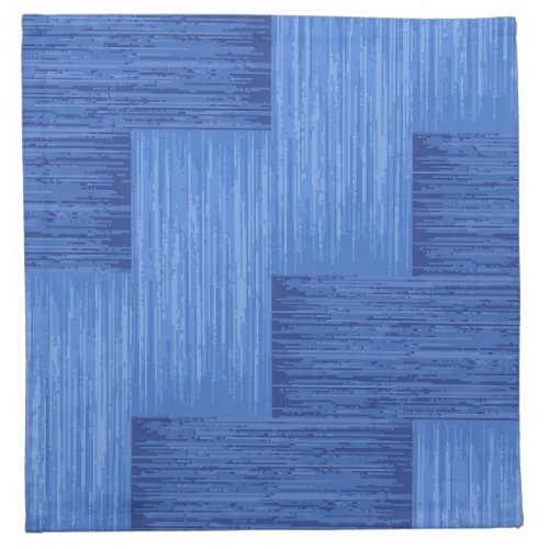 Elegant Blue Abstract Brushed Stripes Artwork  Cloth Napkin