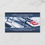 Elegant Blue Accounting Business Card at Zazzle