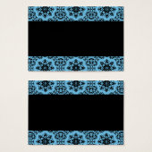 Elegant blue and black damask blank (Front & Back)