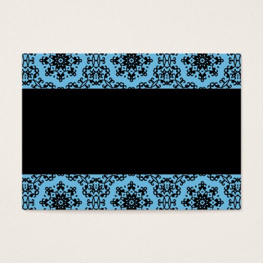 Elegant blue and black damask blank (Front)
