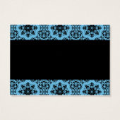 Elegant blue and black damask blank (Back)