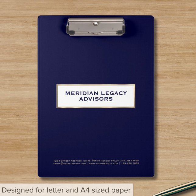 Elegant Blue and Gold Clipboard (Creator Uploaded)