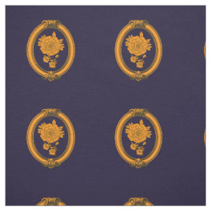 Elegant Blue and Gold Fabric