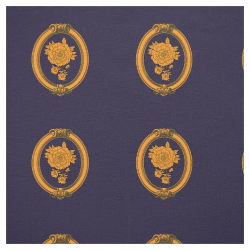 Elegant Blue and Gold Fabric