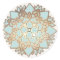 Elegant Blue and Gold Lotus Flower Sticker