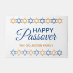 Elegant Blue And Gold Star Of David Passover Doormat at Zazzle