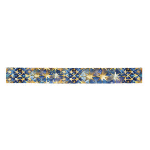 Elegant Blue and Gold Stars ribbon
