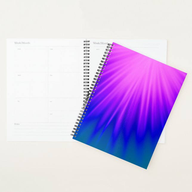 Elegant Blue and Pink Abstract  Planner (Display)