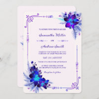 Elegant Blue and Purple Orchid Wedding