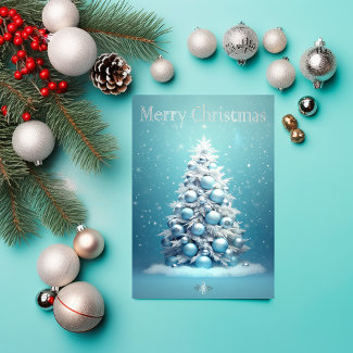 Elegant Blue and Silver Winter Wonderland 