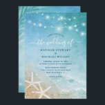 Elegant Blue and Teal Watercolor Beach Wedding Invitation<br><div class="desc">Create your own elegant beach wedding invitations that can be easily personalized for your special day in the sand. The soft blue and teal rustic watercolor artwork by Raphaela Wilson features a tropical blend of seaside surf colors accented with subtle vintage gold glitter for a sparkling sand effect. On the...</div>