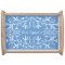 Elegant Blue and White Bon Appetit Swirls