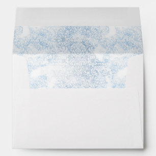 Elegant Blue and White Champagne Wedding Envelope