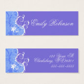 Elegant Blue and White Flowers (Front & Back)