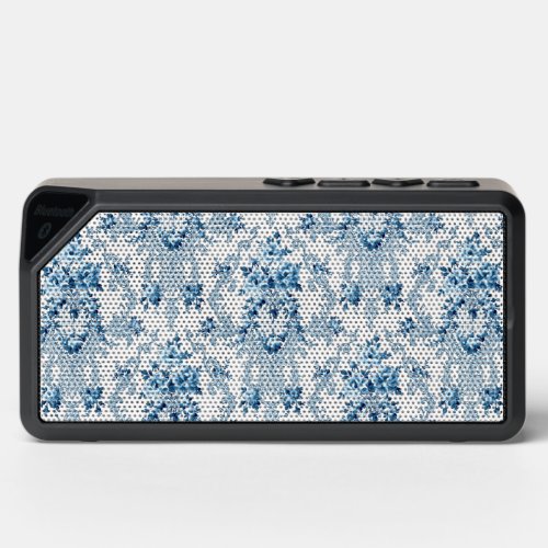 Elegant Blue and White French Rococo Floral  Bluetooth Speaker