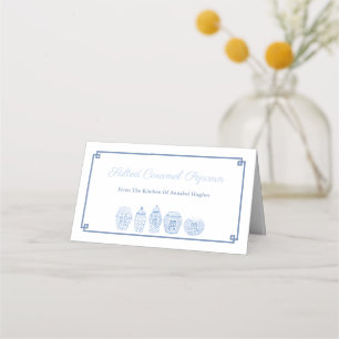 Elegant Blue And White Goodie Bag Tags or Toppers