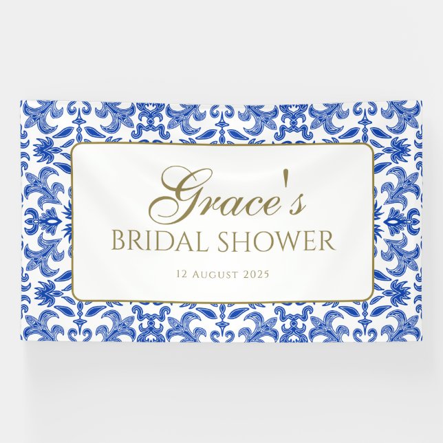 Elegant Blue and White Italian Style Banner (Horizontal)