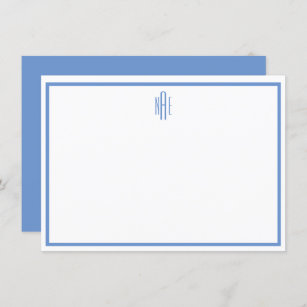 MINI NOTE CARDS - OCM - CREAM LAID WITH NAVY BLUE – Bethesda Fine Stationery