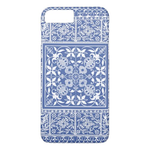 Elegant Blue and White Renaissance Pattern iPhone 8 Plus7 Plus Case