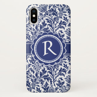 Elegant Blue and White William Morris Floral iPhone X Case