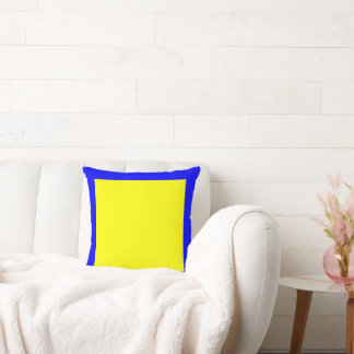 Elegant Blue and Yellow Color Decorative  Throw Pillow