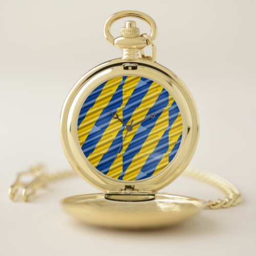 Elegant Blue and Yellow Peace Ukraine Inspirations Pocket Watch