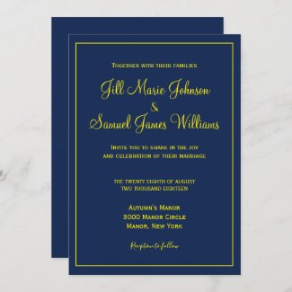 Elegant Blue and Yellow Wedding