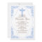Elegant Blue Baptism Invitation