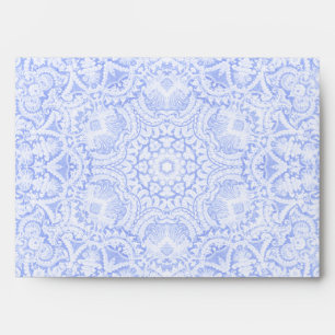 Elegant Blue Baroque Lace Envelope