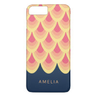 Elegant Blue & Blush Pink Geometric iPhone 8 Plus/7 Plus Case
